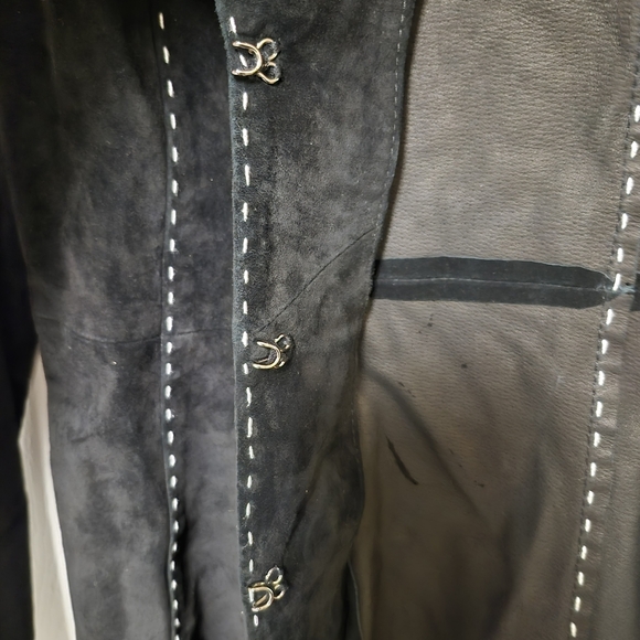 Vintage INC Real Suede Vintage INC Real Suede Contrast Stitch Jacket Size M - Picture 3 of 4